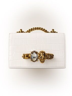 Authentic Alexander MCQUEEN Mini Jeweled Satchel Bag